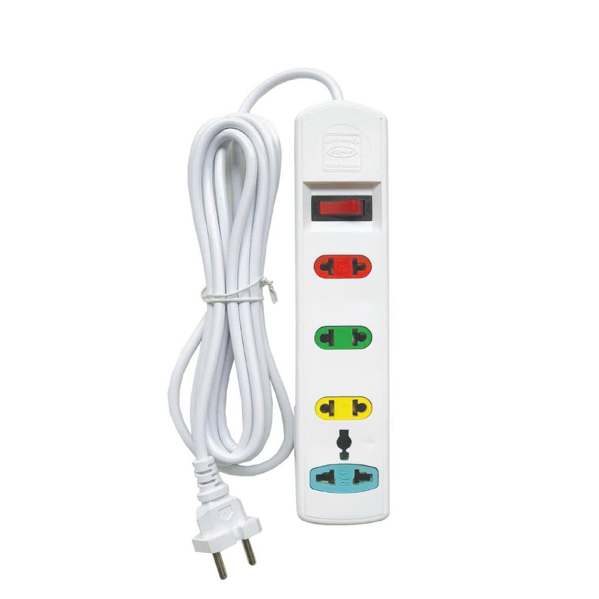 Ổ cắm dài N18 trắng 1 công tắc